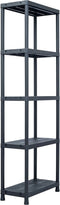 vidaXL - Opbergrek - 125 - kg - 60x30x180 - cm - kunststof - zwart