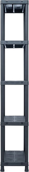 vidaXL - Opbergrek - 125 - kg - 60x30x180 - cm - kunststof - zwart