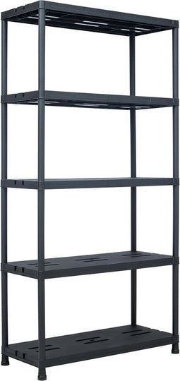 vidaXL - Opbergrek - 260 - kg - 90x40x180 - cm - kunststof - zwart