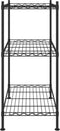 vidaXL Opbergrek 3-laags 150 kg 60x35x76 cm zwart