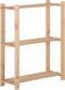 vidaXL - Opbergrek - 3-laags - 60x28,5x90 - cm - massief - grenenhout