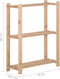 vidaXL - Opbergrek - 3-laags - 60x28,5x90 - cm - massief - grenenhout