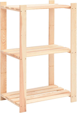 vidaXL - Opbergrek - 3-laags - 60x38x90 - cm - massief - grenenhout - 150 - kg