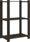 vidaXL - Opbergrek - 3-laags - 60x38x90 - cm - massief - grenenhout - zwart