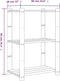 vidaXL - Opbergrek - 3-laags - 60x38x90 - cm - massief - grenenhout - zwart