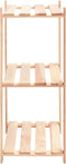 vidaXL - Opbergrek - 3-laags - 60x38x90 - cm - massief - grenenhout - 150 - kg