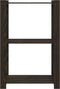 vidaXL - Opbergrek - 3-laags - 60x38x90 - cm - massief - grenenhout - zwart