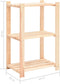 vidaXL - Opbergrek - 3-laags - 60x38x90 - cm - massief - grenenhout - 150 - kg