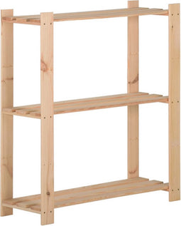 vidaXL - Opbergrek - 3-laags - 80x28,5x90 - cm - massief - grenenhout