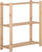 vidaXL - Opbergrek - 3-laags - 80x28,5x90 - cm - massief - grenenhout