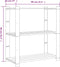 vidaXL - Opbergrek - 3-laags - 80x38x90 - cm - massief - grenenhout - zwart