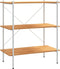 vidaXL - Opbergrek - 3-laags - 80x40x92 - cm - wit - en - eikenkleurig