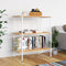 vidaXL - Opbergrek - 3-laags - 80x40x92 - cm - wit - en - eikenkleurig