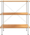 vidaXL - Opbergrek - 3-laags - 80x40x92 - cm - wit - en - eikenkleurig