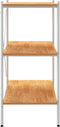 vidaXL - Opbergrek - 3-laags - 80x40x92 - cm - wit - en - eikenkleurig