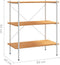 vidaXL - Opbergrek - 3-laags - 80x40x92 - cm - wit - en - eikenkleurig