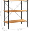 vidaXL - Opbergrek - 3-laags - 80x40x92 - cm - zwart - en - eikenkleurig