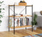 vidaXL - Opbergrek - 3-laags - 80x40x92 - cm - zwart - en - eikenkleurig