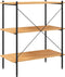 vidaXL - Opbergrek - 3-laags - 80x40x92 - cm - zwart - en - eikenkleurig