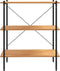 vidaXL - Opbergrek - 3-laags - 80x40x92 - cm - zwart - en - eikenkleurig