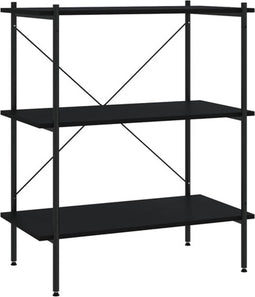 vidaXL - Opbergrek - 3-laags - 80x40x92 - cm - zwart