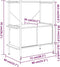 vidaXL - Opbergrek - 3-laags - met - kast - 80x40x92 - cm - staal - en - bewerkt - hout