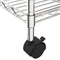 vidaXL Opbergrek 3-laags met wielen 150 kg 60x35x81 cm chroom