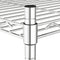 vidaXL Opbergrek 3-laags met wielen 150 kg 60x35x81 cm chroom