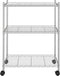 vidaXL Opbergrek 3-laags met wielen 150 kg 60x35x81 cm chroom