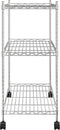vidaXL Opbergrek 3-laags met wielen 150 kg 60x35x81 cm chroom