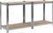 vidaXL - Opbergrek - 4-laags - 2 - st - staal - & - bewerkt - hout - zilverkleurig