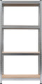 vidaXL - Opbergrek - 4-laags - 2 - st - staal - & - bewerkt - hout - zilverkleurig
