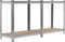 vidaXL - Opbergrek - 4-laags - 2 - st - staal - & - bewerkt - hout - zilverkleurig