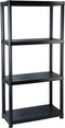 vidaXL - Opbergrek - 4-laags - 61x30,5x130 - cm - kunststof - zwart