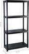 vidaXL - Opbergrek - 4-laags - 61x30,5x130 - cm - kunststof - zwart