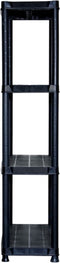 vidaXL - Opbergrek - 4-laags - 61x30,5x130 - cm - kunststof - zwart