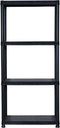 vidaXL - Opbergrek - 4-laags - 61x30,5x130 - cm - kunststof - zwart
