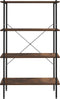vidaXL - Opbergrek - 4-laags - 80x40x130 - cm - zwart - en - naturel