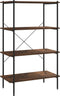 vidaXL - Opbergrek - 4-laags - 80x40x130 - cm - zwart - en - naturel