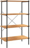 vidaXL - Opbergrek - 4-laags - 80x40x130 - cm - zwart - en - eikenkleurig