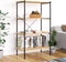 vidaXL - Opbergrek - 4-laags - 80x40x130 - cm - zwart - en - eikenkleurig