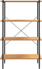 vidaXL - Opbergrek - 4-laags - 80x40x130 - cm - zwart - en - eikenkleurig