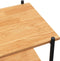 vidaXL - Opbergrek - 4-laags - 80x40x130 - cm - zwart - en - eikenkleurig