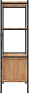 vidaXL - Opbergrek - 4-laags - met - kast - 80x40x130 - cm - staal - en - bewerkt - hout