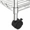 vidaXL Opbergrek 4-laags met wielen 200 kg 90x35x142 cm chroomkleurig