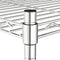 vidaXL Opbergrek 4-laags met wielen 200 kg 90x35x142 cm chroomkleurig