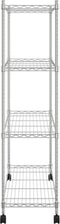 vidaXL Opbergrek 4-laags met wielen 200 kg 90x35x142 cm chroomkleurig