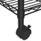 vidaXL Opbergrek 4-laags met wielen 200 kg 90x35x142 cm zwart