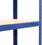 vidaXL - Opbergrek - 4-laags - staal - en - bewerkt - hout - blauw