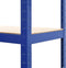 vidaXL - Opbergrek - 4-laags - staal - en - bewerkt - hout - blauw